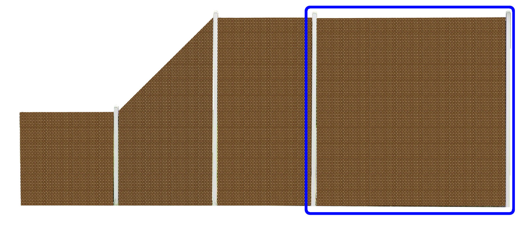 Płot Panelowy Dwustronny 180x180cm Technorattan – kolor miodowy